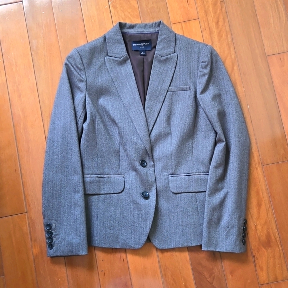 BANANA REPUBLIC, Blazer - brown with  pinstripes